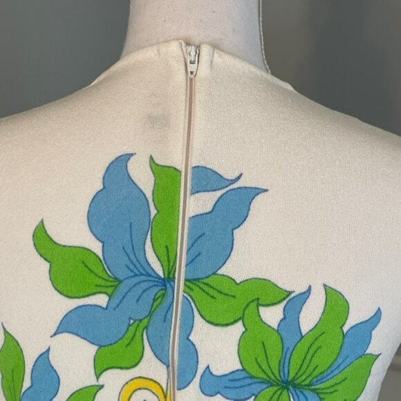 Vintage 1960's Mod Vibrant Floral Tunic Small - Picture 6 of 13